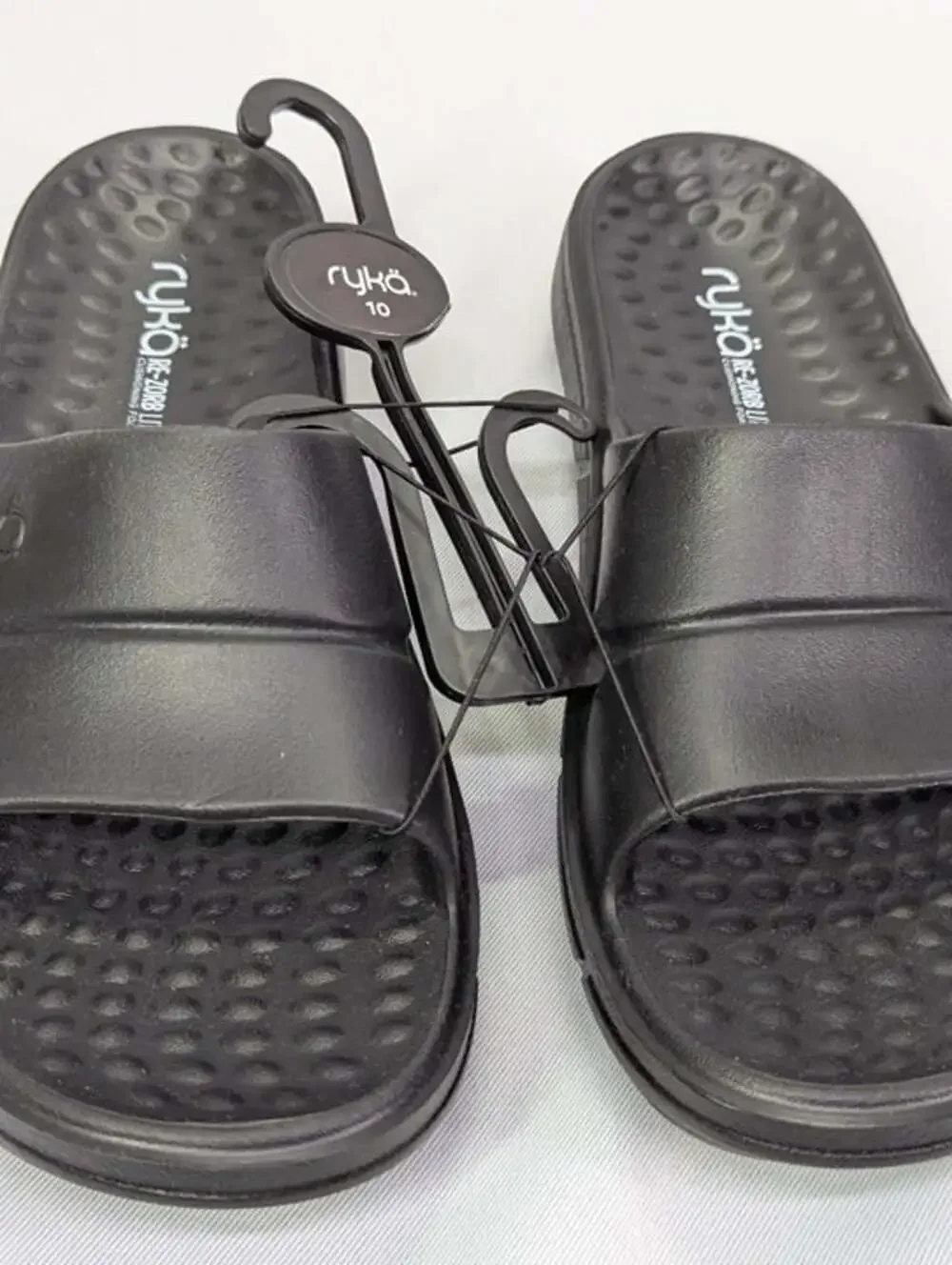 Ryka Women's Restoreslide Recovery Slide in Black Size 10 M (MSRP $50)